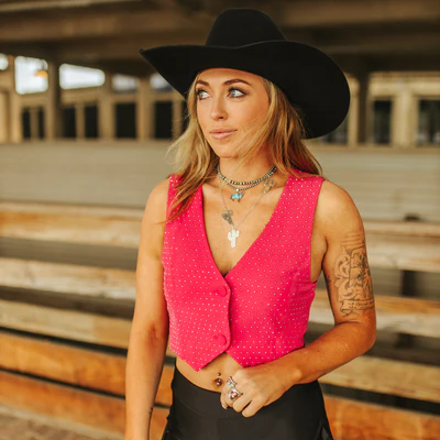 Hot Pink Bling Vest