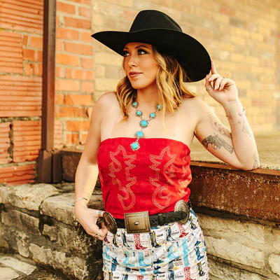 Red Corset Cream Embroidery Top